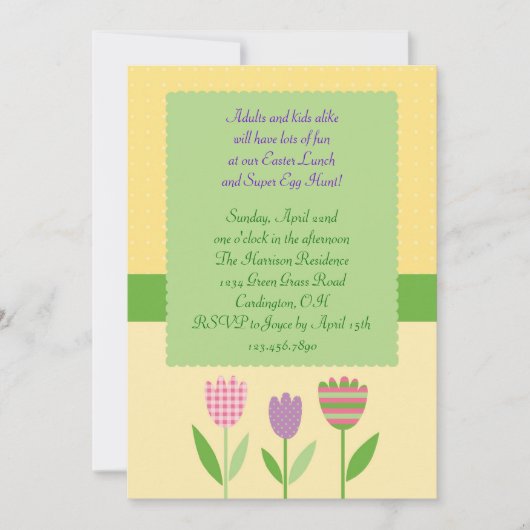 Osternmittagessen-und -ei-Jagd-Einladung Einladung (Vorderseite)