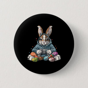 Osterntag Bunny Egg Funny Boys Girls Kinder Gamer Button