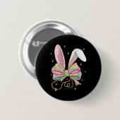 Osternurse Coquette Bow Stethoscope Bunny Scrub Button (Vorne & Hinten)