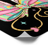 Osternurse Coquette Bow Stethoscope Bunny Scrub Poster (Ecke)