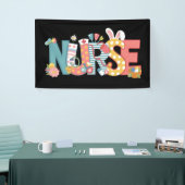 Osternurse Stethoscope Bunny Rabbit Eggs Banner (Messeveranstaltung)