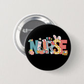 Osternurse Stethoscope Bunny Rabbit Eggs Button (Vorne & Hinten)