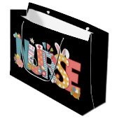 Osternurse Stethoscope Bunny Rabbit Eggs Große Geschenktüte (Vorderseite Schrägansicht)