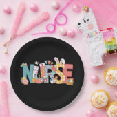 Osternurse Stethoscope Bunny Rabbit Eggs Pappteller (Party)