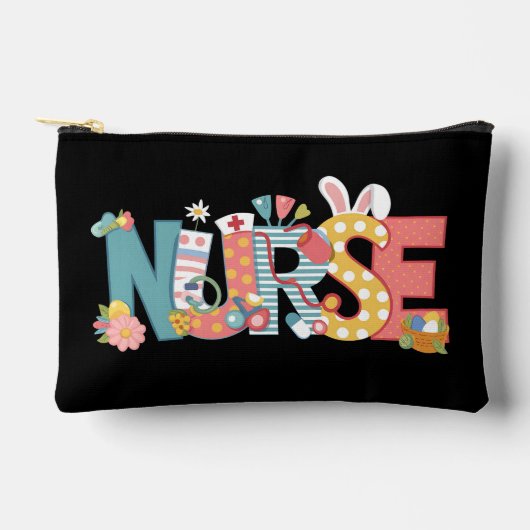 Osternurse Stethoscope Bunny Rabbit Eggs Zubehörtasche (Vorderseite)