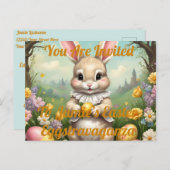 Osteroester, Ostern, Einladungspostkarte (Vorne/Hinten)