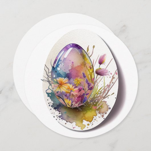 Osteroidenfarbe Feiertagskarte (Vorne/Hinten)