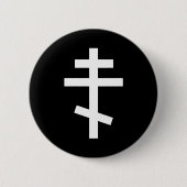 Osterorthodoxe Kreuz Button (Vorderseite)