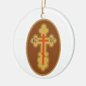 Osterorthodoxe Kreuz Keramik Ornament (Links)