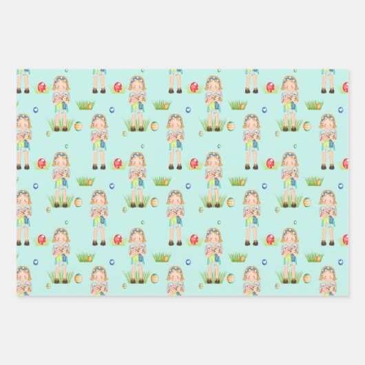 Osterpackpapier Geschenkpapier Set (Vorderseite)