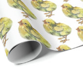 Osterpackpapier - Kleines Gelbhühnchen Geschenkpapier (Rolleneckpunkt)