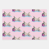 Osterpackpapier zwei Kaninchen & Ostereier Geschenkpapier Set (Vorderseite 2)