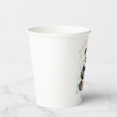 Osterpanda mit Aquarellblumen Pappbecher (Rechts)