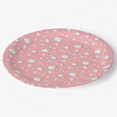 Osterpapier für Küken und Eier Pappteller (Schrägansicht)