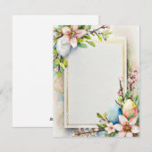 Osterpapiere und Blume für Eier Feiertagskarte (Vorne/Hinten)