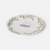 Osterpapierplatte 7" rund pappteller (Schrägansicht)