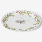 Osterpapierplatte 9" Runde Pappteller (Schrägansicht)