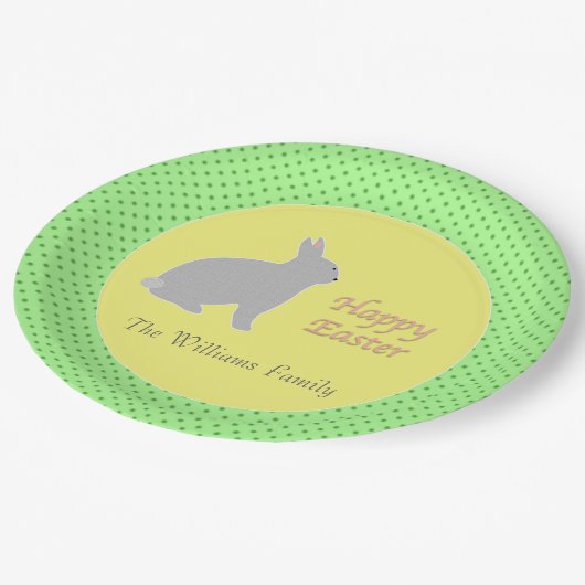 Osterpapierplatte Pappteller (Schrägansicht)