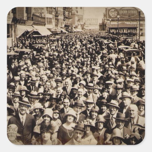 Osterparade Atlantik Stadt New Jersey Seepromenade Quadratischer Aufkleber (Vorderseite)