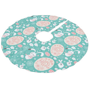 Osterparade Baumrock Leinenimitat Weihnachtsbaumdecke