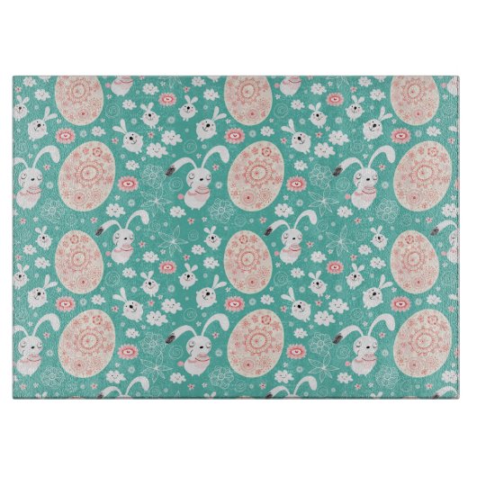 Osterparade Glasschneidebrett Schneidebrett (Vorderseite)