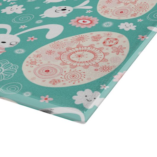 Osterparade Glasschneidebrett Schneidebrett (Ecke)