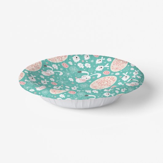 Osterparade Papier Bowling Pappteller (Gewinkelt)