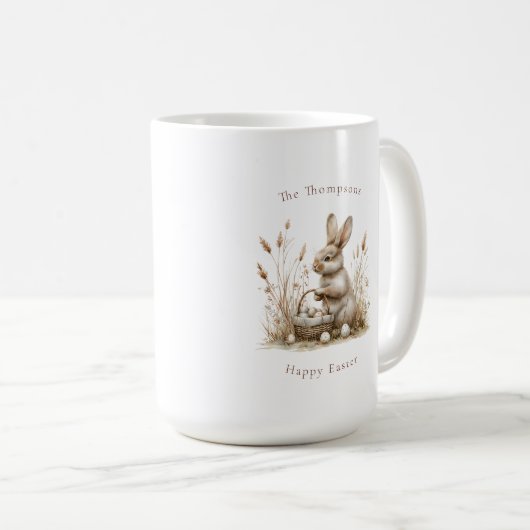 OsterParty Bunny Beige Boho Kaffeetasse (VorderseiteRechts)