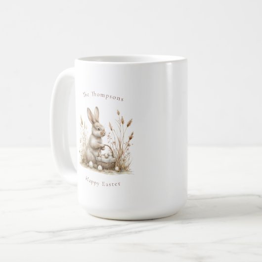 OsterParty Bunny Beige Boho Kaffeetasse (Vorderseite Links)