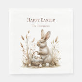 OsterParty Bunny Beige Boho Serviette (Vorderseite)