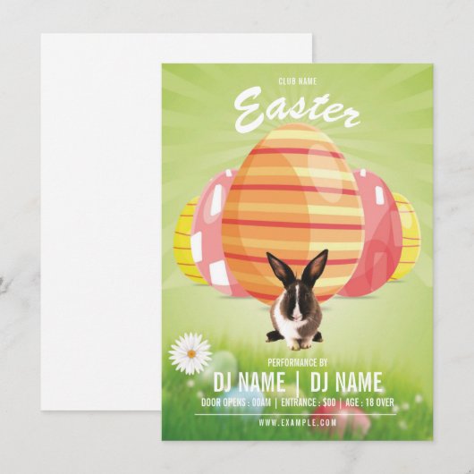 OsterParty Einladung (Vorne/Hinten)