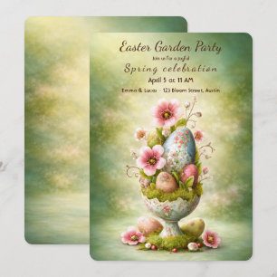 Osterparty-Einladung Florale Eier Garten Frühling Einladung