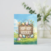 Osterparty-Einladungskarte Postkarte (Stehend Vorderseite)