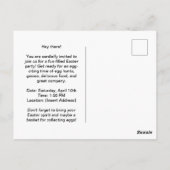 Osterparty-Einladungskarte Postkarte (Rückseite)