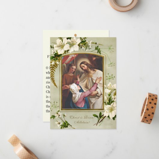 Osterpaschal Homily Gebet St. John Chrysostom Mitteilungskarte (Vorderseite/Rückseite Beispiel)