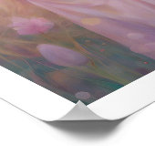 Osterpastel Art Deco Woman Blond Rose Poster (Ecke)