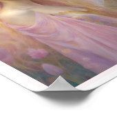 Osterpastel Art Deco Woman Blond Rose Poster (Ecke)