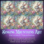 Osterpastel Butterfisch Bunny Decoupage Seidenpapier