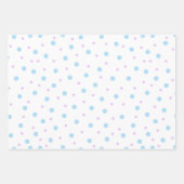 Osterpastel hellblaues minimalistisches Set von 3 Geschenkpapier Set (Vorderseite 3)