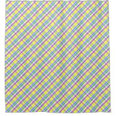 Osterpastel Karierter Frühling Muster Duschvorhang (Vorderseite)