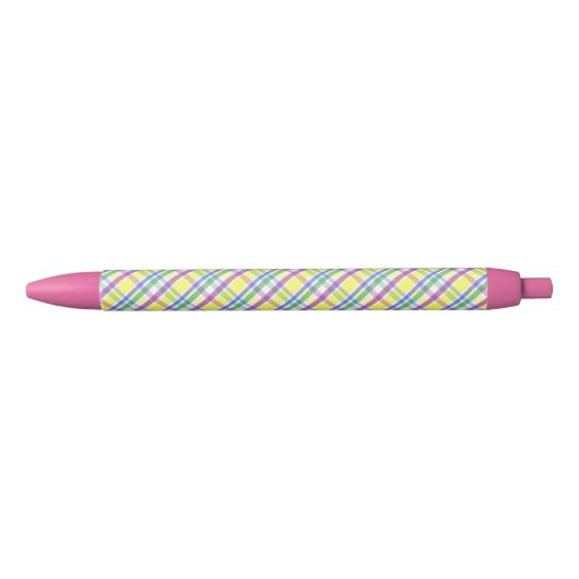 Osterpastel Karierter Frühling Muster Kugelschreiber (Vorderseite)