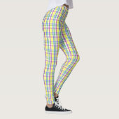 Osterpastel Karierter Frühling Muster Leggings (Rechts)