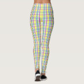 Osterpastel Karierter Frühling Muster Leggings (Rückseite)