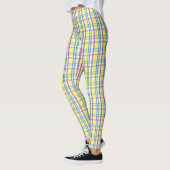 Osterpastel Karierter Frühling Muster Leggings (Links)