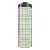 Osterpastel Karierter Frühling Muster Thermosbecher (Vorderseite)
