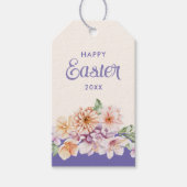 Osterpastel Peach Floral Anpassbare Geschenkegel T Geschenkanhänger (Vorderseite)