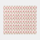 Osterpastel Pink Beige Eier Muster Fleecedecke (Vorderseite (Horizontal))