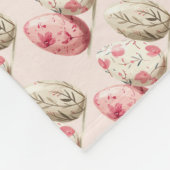 Osterpastel Pink Beige Eier Muster Fleecedecke (Ecke)