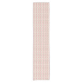 Osterpastel Pink Beige Eier Muster Kurzer Tischläufer (Vorderseite)