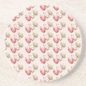 Osterpastel Pink Beige Eier Sandstein Untersetzer (Vorne)
